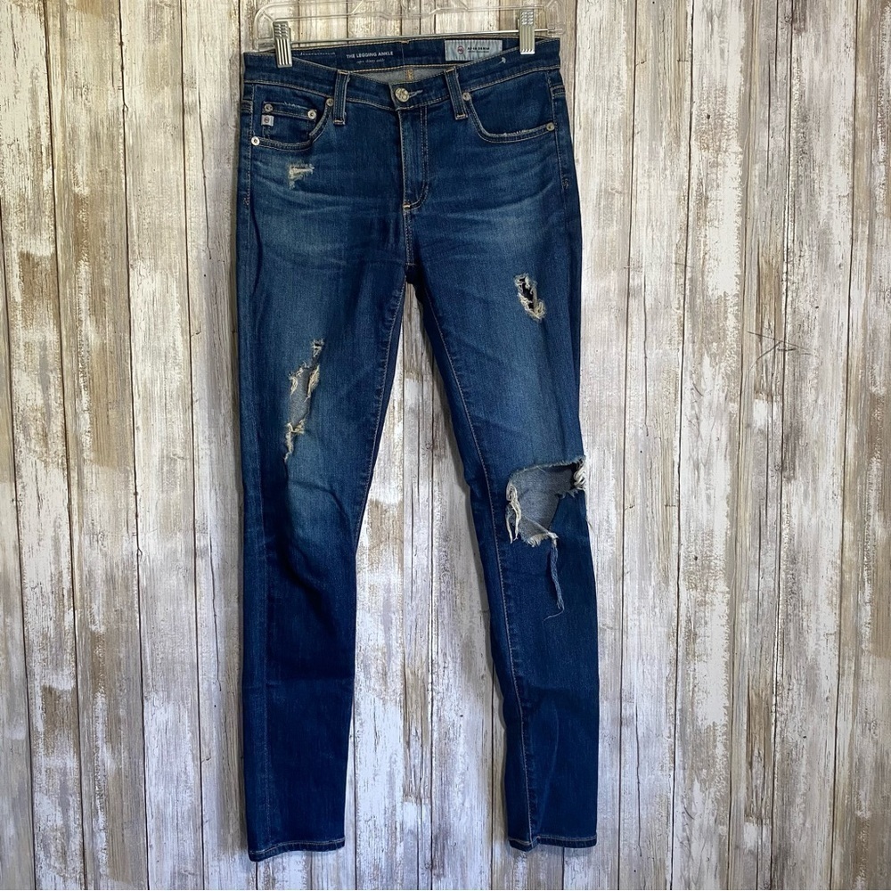 AG Adriano Goldschmied The Legging Ankle Super Skinny Ankle Distressed Jeans - Picture 2 of 8
